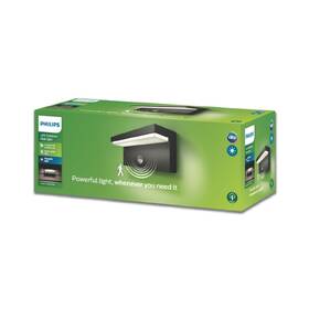 Nástěnné svítidlo Philips Bustan, LED, senzor pohybu, teplá bílá - antracitové 

 obrázek produktu 3 z 3