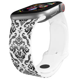 Řemínek Mi-Band na Apple Watch 42/44/45/49 mm - motiv Damask, bílý 

 obrázek produktu 2 z 3