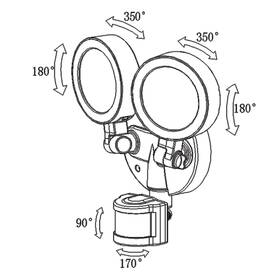 Reflektor Top Light Tarraco C PIR černá barva
