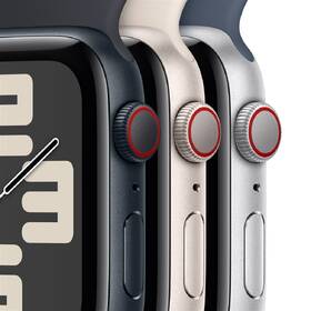 Chytré hodinky Apple GPS + Cellular 40mm pouzdro z hvezdně bílého hliníku - hvězdně bílý provlékací sportovní řemínek 
