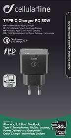Nabíječka do sítě CellularLine USB-C PD, 30W, QC 4+ černá

 obrázek produktu 2 z 2