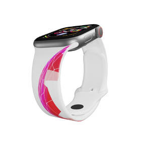 Řemínek Mi-Band na Apple Watch 42/44/45/49 mm - motiv Růžová planetka, bílý 

 obrázek produktu 2 z 3