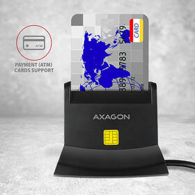 Čtečka eObčanek Axagon USB-A StandReader 4-slot + SD/microSD/SIM,1.3 m černá

 obrázek produktu 2 z 6