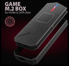 Externí rámeček Axagon GAME box, USB-C 10Gbps - NVMe & SATA SSD  M.2 černý

 obrázek produktu 1 z 9