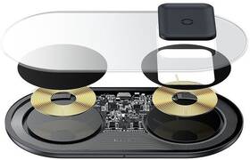 Bezdrátová nabíječka Baseus Simple 2v1, 24W Turbo Edice, + adaptér černá

 obrázek produktu 3 z 4