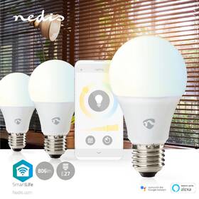 Chytrá žárovka Nedis SmartLife klasik, Wi-Fi, E27, 806 lm, 9 W, Teplá - studená bílá, 3ks 

 obrázek produktu 5 z 6