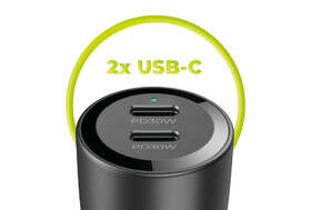 Adaptér do auta Mobile Origin 60W 2xUSB-C černý

 obrázek produktu 5 z 10