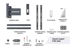 Držák TV Vogel’s TVM 3443 polohovatelný, pro úhlopříčky 32" až 65", nosnost 25 kg černý

 obrázek produktu 11 z 13