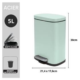 Odpadkový koš Spirella 10.20813, 5 l zelený

 obrázek produktu 1 z 9