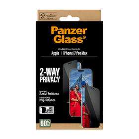 Tvrzené sklo PanzerGlass Privacy na Apple iPhone 17 Pro Max s instalačním rámečkem 

 obrázek produktu 6 z 7