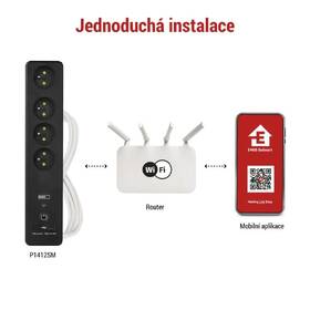 Kabel prodlužovací EMOS GoSmart, 4x zásuvka, 1x USB, 1x USB-C, vypínač, měření spotřeby, 2m černý/bílý

 obrázek produktu 3 z 7