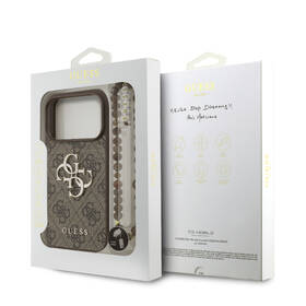 Kryt na mobil Guess PU 4G Metal Logo Strap na Apple iPhone 17 Pro hnědý

 obrázek produktu 7 z 7