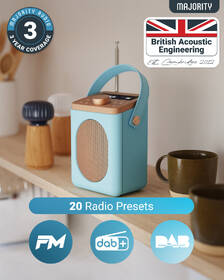 Radiopřijímač s DAB+ Majority Little Shelford modrý/zlatý

 obrázek produktu 4 z 7