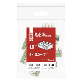 Svorkovnice EMOS SPOJOVACÍ SVORKA S PÁKOU 4×0.2–4 10KS průhledná

 obrázek produktu 3 z 7