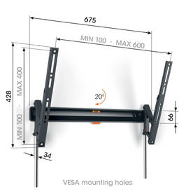 Držák TV Vogel’s TVM 3613 výklopný, pro úhlopříčky 40" až 77", nosnost 35 kg černý

 obrázek produktu 1 z 10