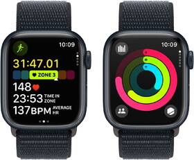 Chytré hodinky Apple GPS 45mm pouzdro z temně inkoustového hliníku - temně inkoustový provlékací sportovní řemínek 

 obrázek produktu 7 z 9
