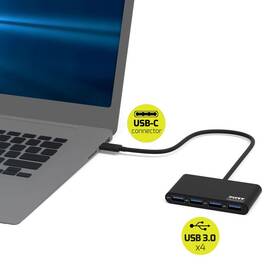 USB Hub PORT CONNECT USB-C, 4x USB 3.0 černý

 obrázek produktu 3 z 4