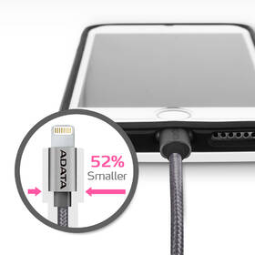 Kabel ADATA Sync & Charge USB/Lightning, 1m, MFi, opletený titanium

 obrázek produktu 2 z 7
