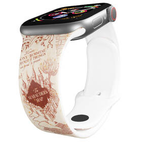 Řemínek Harry Potter na Apple Watch 42/44/45/49 mm - motiv Pobertův plánek, bílý 

 obrázek produktu 2 z 3