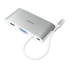 USB Hub Hama Multiport, 8 připojení, 3x USB-A, 2x USB-C, VGA, HDMI, LAN 

 obrázek produktu 1 z 4