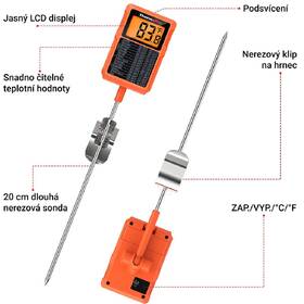 Teploměr do masa ThermoPro TP-510 oranžový

 obrázek produktu 1 z 8