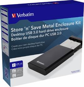 Box na HDD Verbatim pro 3,5" HDD SATA, USB 3.0 černý

 obrázek produktu 10 z 10