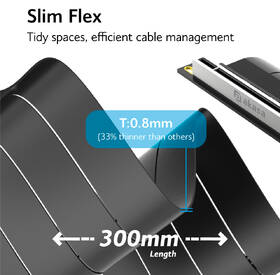 Kabel AKASA RISER BLACK x3 Mark V, PCIe 5.0 x16 Riser Cable 128 GB/s černá barva
