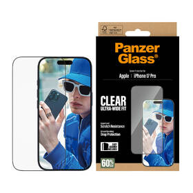 Tvrzené sklo PanzerGlass Ultra-Wide Fit na Apple iPhone 17 Pro s instalačním rámečkem 

 obrázek produktu 4 z 7