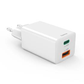 Nabíječka do sítě Hama GaN USB-C + USB-A, PD/QC, 45 W bílá

 obrázek produktu 1 z 7