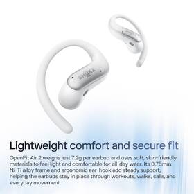 Sluchátka Shokz OpenFit Air 2, Bluetooth bílá

 obrázek produktu 5 z 12