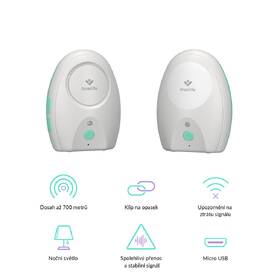 Dětská elektronická chůva TrueLife VM Lite bílá/zelená

 obrázek produktu 1 z 7