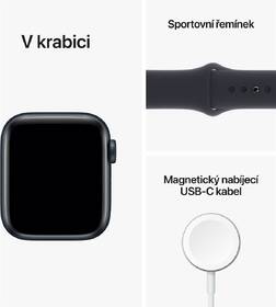 Chytré hodinky Apple Watch SE 2022 GPS 44mm pouzdro z temně inkoustového hliníku - temně inkoustový sportovní řemínek 

 obrázek produktu 7 z 7
