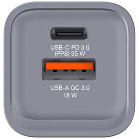 Cestovní adaptér Verbatim GNC-35 GaN 35W, 1x USB-C PD 35W, 1x USB-A QC 3.0 stříbrný

 obrázek produktu 1 z 6