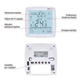 Termostat EMOS GoSmart, pokojový, programovatelný, drátový, WiFi bílý

 obrázek produktu 14 z 15