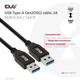 Kabel Club3D USB-A/USB-A, 0,5m černý

 obrázek produktu 1 z 8