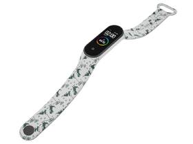 Řemínek Mi-Band na Xiaomi Mi Band 5/6 - motiv Dinosaurus z pixelů, bílý 

 obrázek produktu 3 z 3