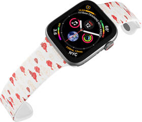 Řemínek Mi-Band na Apple Watch 42/44/45/49 mm - motiv Červené mraky, bílý 

 obrázek produktu 3 z 3