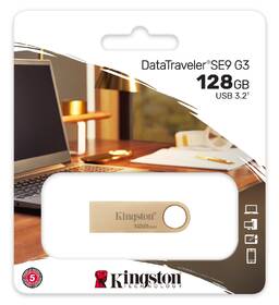 USB Flash Kingston DataTraveler SE9 G3 128GB zlatý

 obrázek produktu 2 z 2
