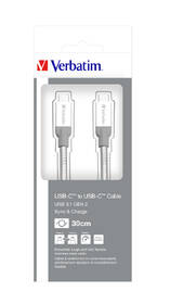 Kabel Verbatim USB-C/USB-C, 0,3 m stříbrný

 obrázek produktu 5 z 5