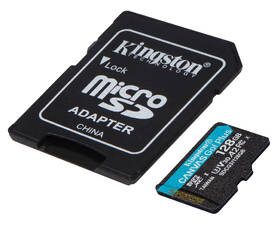 Paměťová karta Kingston MicroSDXC 128GB UHS-I U3 (170R/90W) + adaptér 

 obrázek produktu 1 z 2