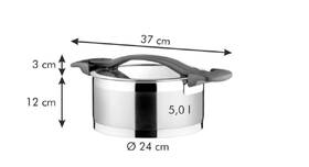 Kastrol s poklicí Tescoma 24 cm, 5,0 l nerez

 obrázek produktu 2 z 2