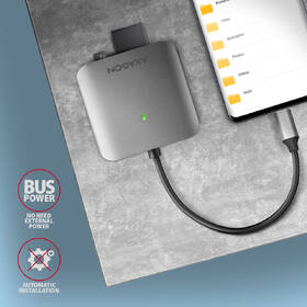 Čtečka paměťových karet Axagon Card Reader  USB-C 3.2 Gen 1, 3-slot & lun SD/microSD/CF, UHS-II stříbrná

 obrázek produktu 5 z 6