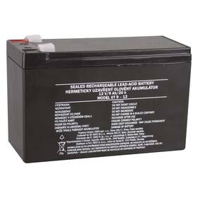 Olověný akumulátor EMOS bezúdržbový 12 V/9 Ah, faston 6,3 mm 

 obrázek produktu 1 z 1