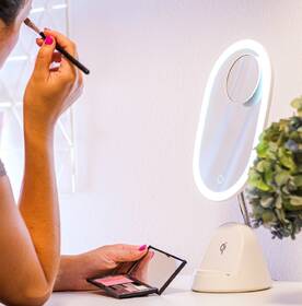Stolní lampička IMMAX LED kosmetické zrcátko FACE 3v1, stojánek s Qi nabíjením 18W bílá

 obrázek produktu 15 z 15