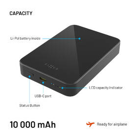 Powerbanka FIXED MagZen 10 Crystal s Qi2 a MagSafe, 10000 mAh černá

 obrázek produktu 6 z 11