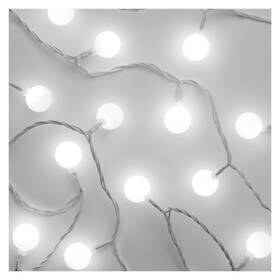 Vánoční osvětlení EMOS 40 LED cherry řetěz - kuličky 2,5 cm, 4 m, venkovní i vnitřní, studená bílá, časovač 

 obrázek produktu 1 z 8