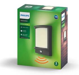 Nástěnné svítidlo Philips Samondra, LED, senzor pohybu - antracitové 

 obrázek produktu 3 z 3