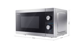 Mikrovlnná trouba Sharp YC-MS01ES černá barva
