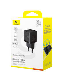 Nabíječka do sítě Baseus Palm 30W 1xUSB-A 1xUSB-C PD QC 3.0 černá

 obrázek produktu 12 z 13