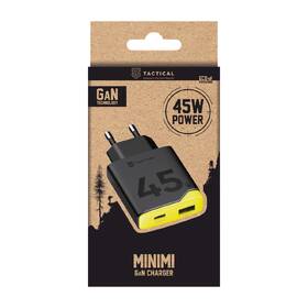 Nabíječka do sítě Tactical Minimi GaN 45W, 1×USB-A/1×USB-C černá/žlutá

 obrázek produktu 5 z 5